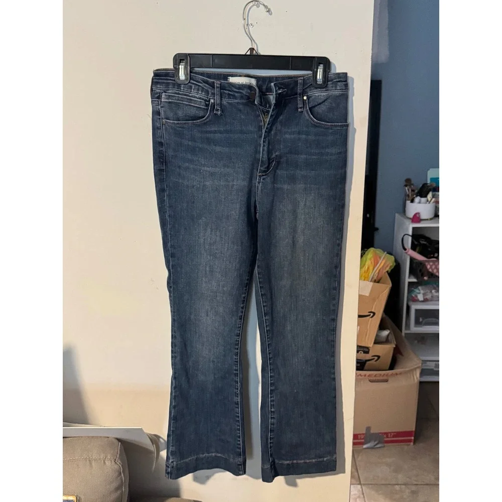 Articles of Society Womens Dark Wash flair Denim Jeans Size 28 Blue Stretch
